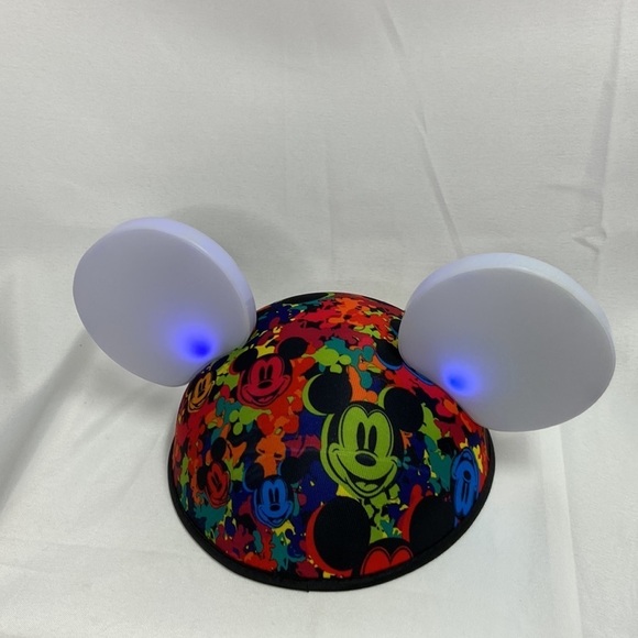 Disney Parks World of Color "Glow With The Show" Mickey Mouse Light Up Ears Hat - Picture 3 of 4